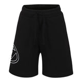 Diesel Bermuda In Solid Color Fleece With Black Logo Print For Boys