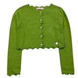 Alice Pi Solid Green Shrug for Girls