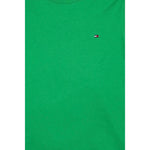 Tommy Hilfiger T-Shirt Girocollo Tinta Unita con Logo per Bambino KB0KB06879X VERDE TOMMY HILFIGER 