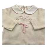 BABY LORD tutina manica lunga tinta unita cn babbucce Panna per Neonata 326 PANNA BABY LORD 
