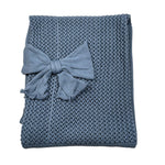 Le Coconne Coperta Tinta Unita con Fiocco per Neonata LCNNNN AZZURRO LE COCONNE 