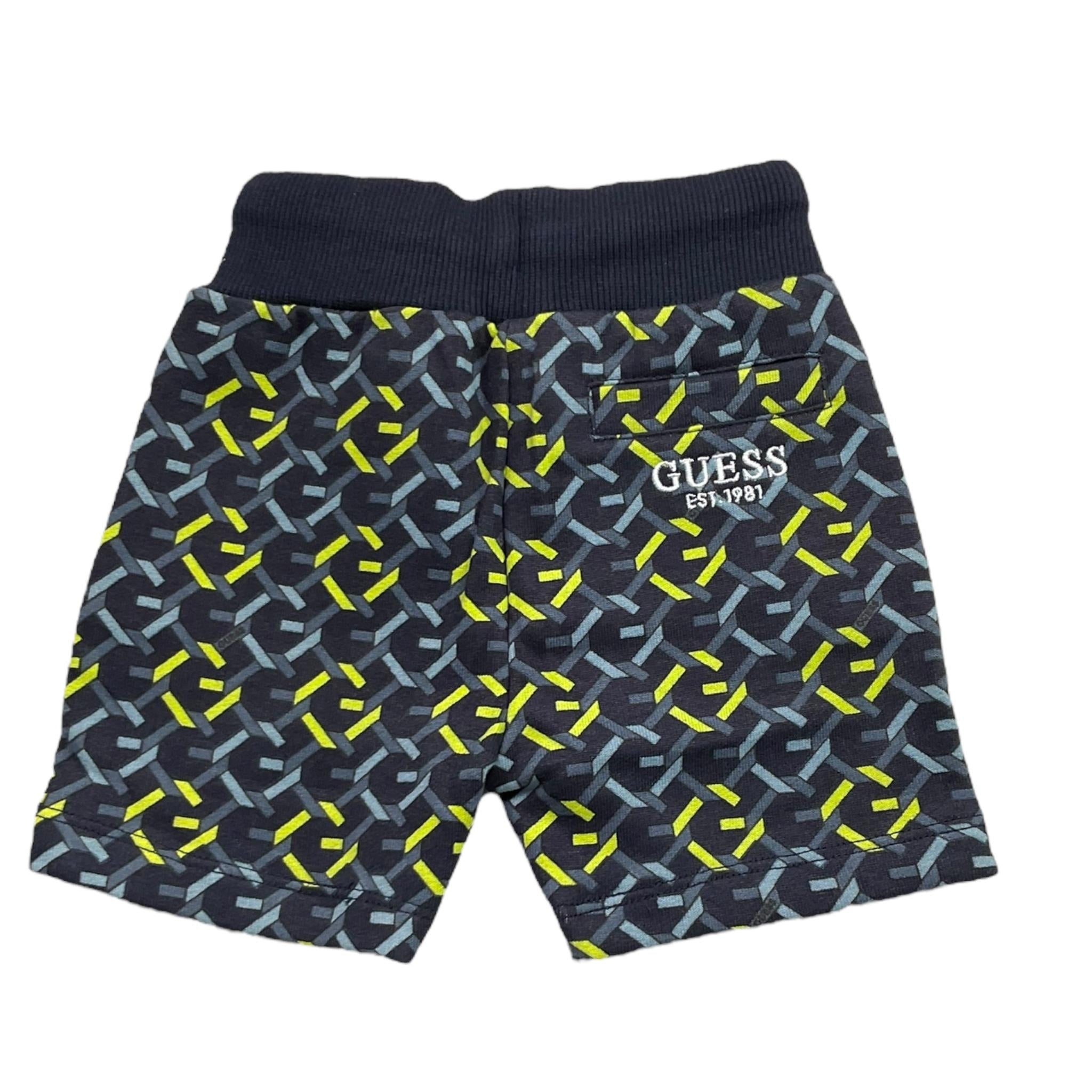 Guess Bermuda Tinta Unita con Fantasia per Neonato N5RD07KA6R4 BLU GUESS 