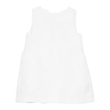 Simonetta Abito Tinta Unita Giromanica con Fiocco per Bambina SW1A82X BIANCO SIMONETTA 