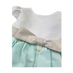 Le Bebe Abito Mezza Manica Bicolore per Neonata LBG6432 VERDE ACQUA LE BEBE 
