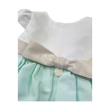 Le Bebe Abito Mezza Manica Bicolore per Neonata LBG6432 VERDE ACQUA LE BEBE 