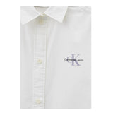 Calvin Klein Camicia Manica Lunga tinta unita con Logo Bianco per Bambina IG0IG02119 BIANCO CALVIN KLEIN 