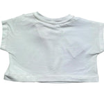 Le Bebe T-Shirt Girocollo Tinta Unita con Fiocco Modello Crop per Neonata LBG6427 BIANCO LE BEBE 