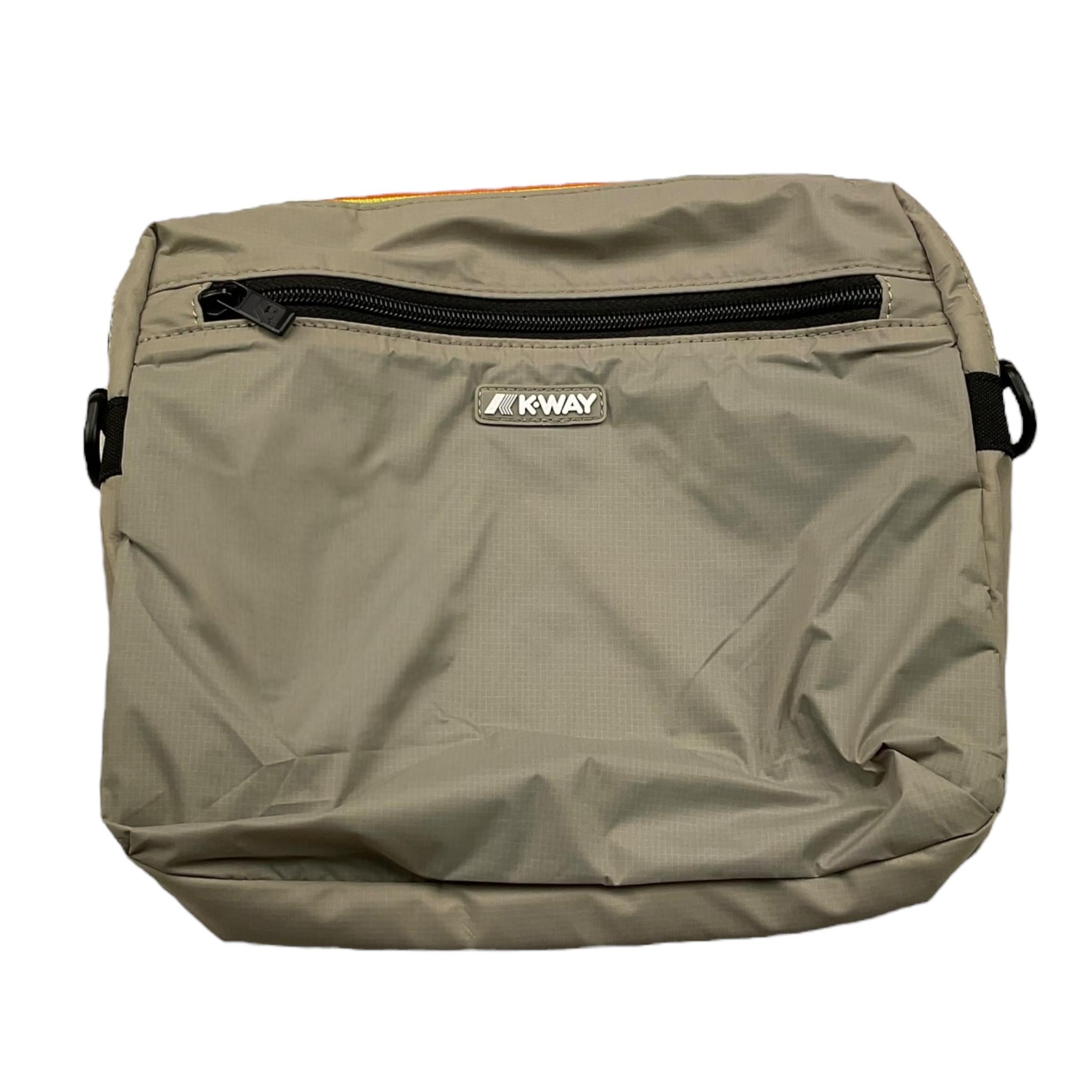 K-WAY borsello tinta unita con zip in contrasto Verde per Bambino B8125RW VERDE K-WAY 