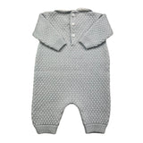 LITTLE BEAR tutina manica lunga tinta unita con colletto in contrasto Azzurro per Neonato 9101 AZZURRO LITTLE BEAR 