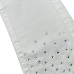 Sarabanda Pantalone Tinta Unita con Brillantini per Bambina 06257 BIANCO SARABANDA 