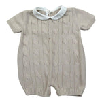 Le Coconne Pagliaccetto Tinta Unita con Colletto per Neonato LCN2592 BEIGE LE COCONNE 