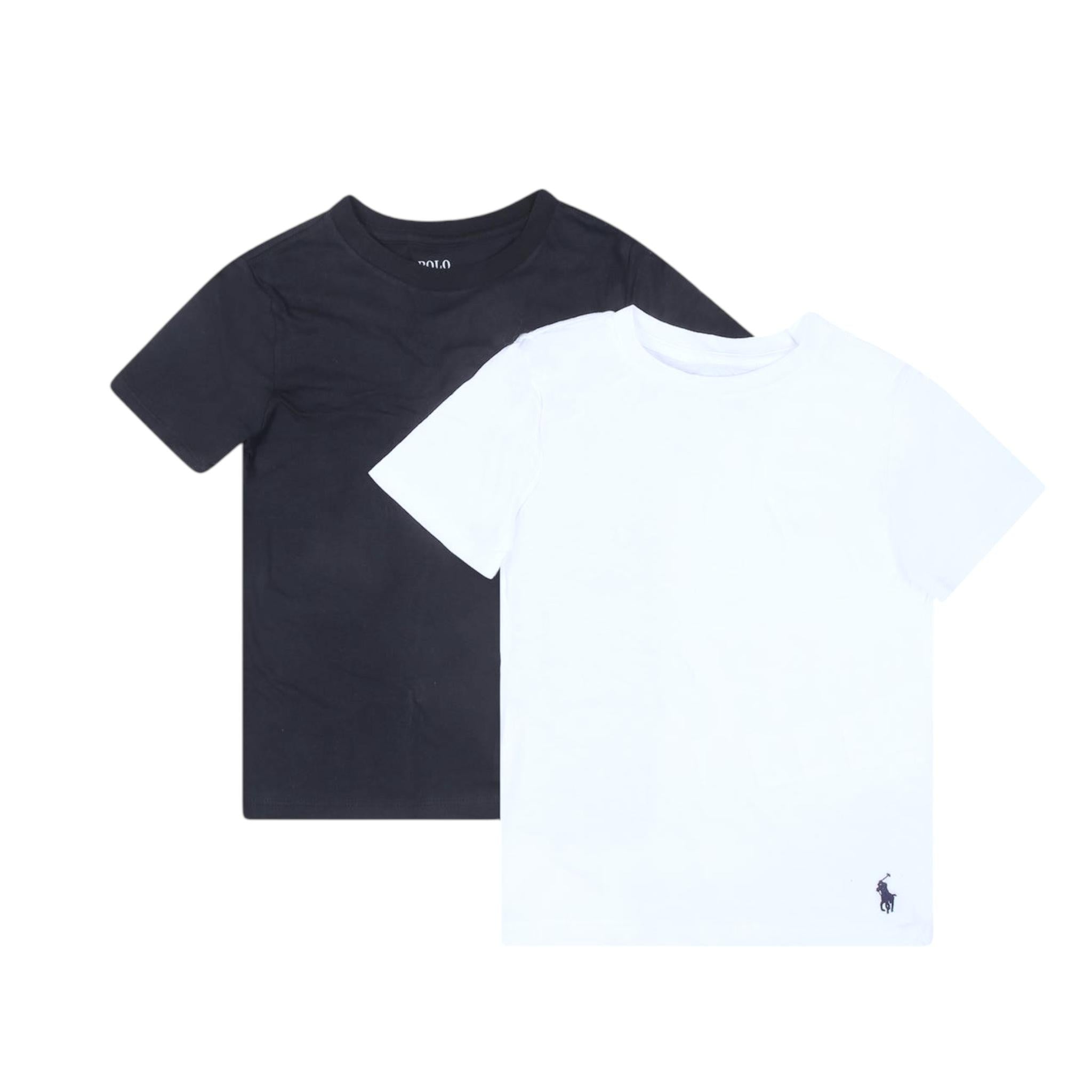 Ralph Lauren Set 2 T-Shirt Bicolore per Bambino T-SH BIANCO/NERO RALPH LAUREN 