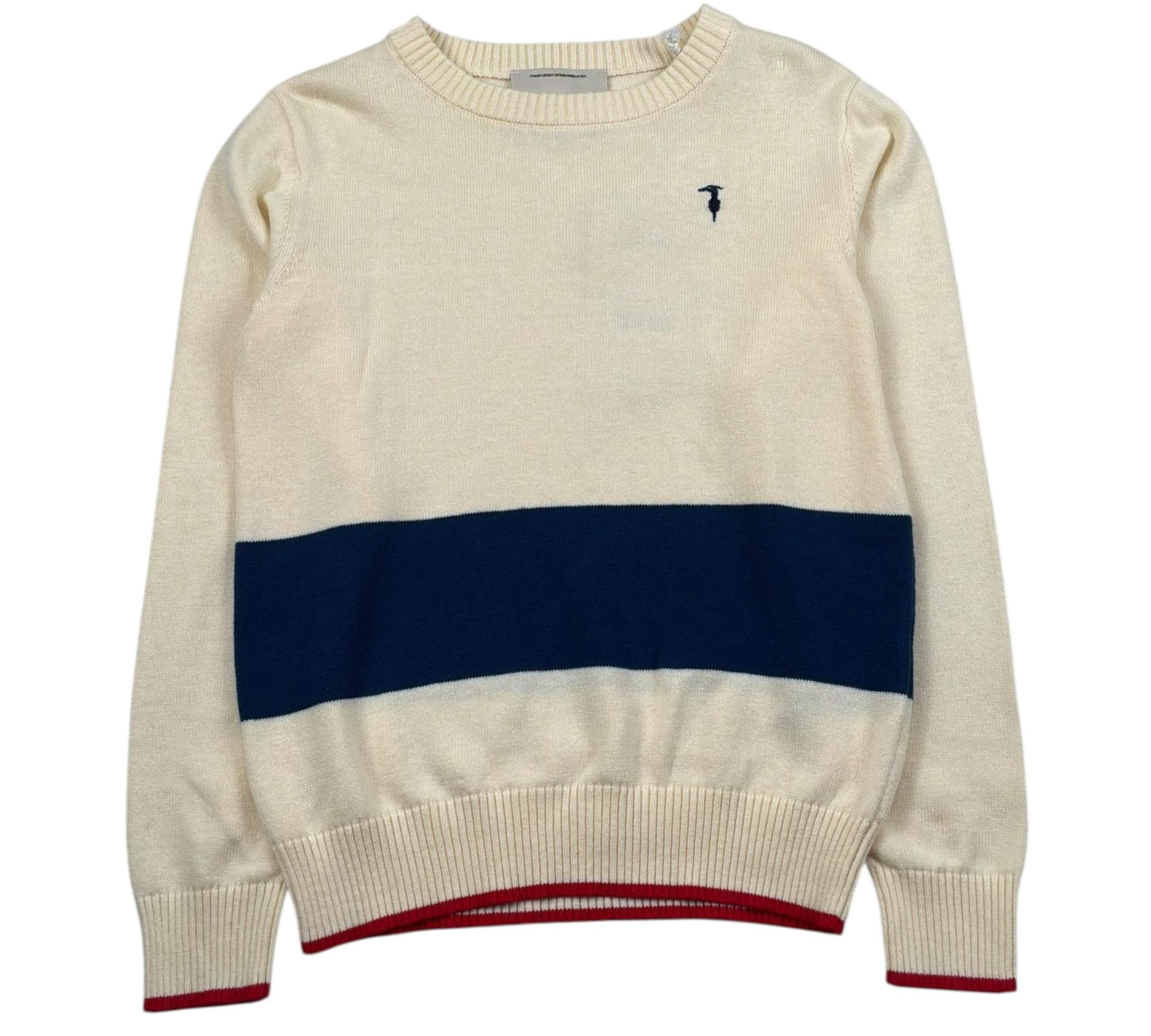 Trussardi Maglia Girocollo Tinta Unita per Bambino TBP26027MA PANNA TRUSSARDI 