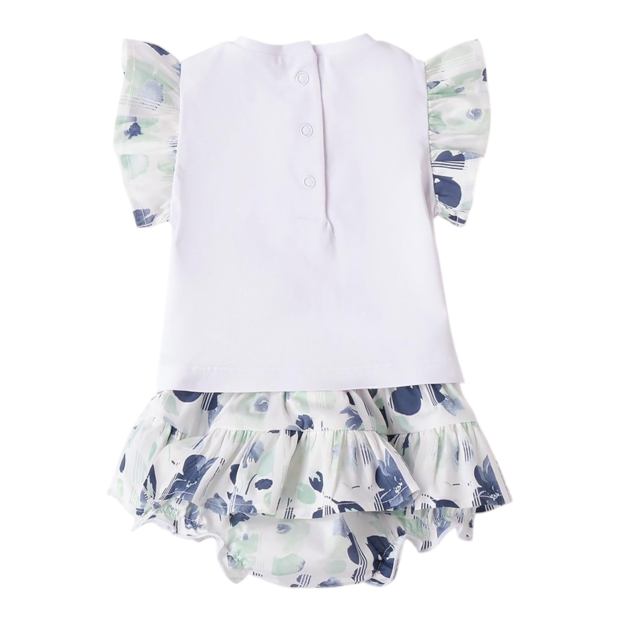 Minibanda Completo 2 Pezzi T-Shirt-Culotte per Neonata 3B786X BIANCO MINIBANDA 