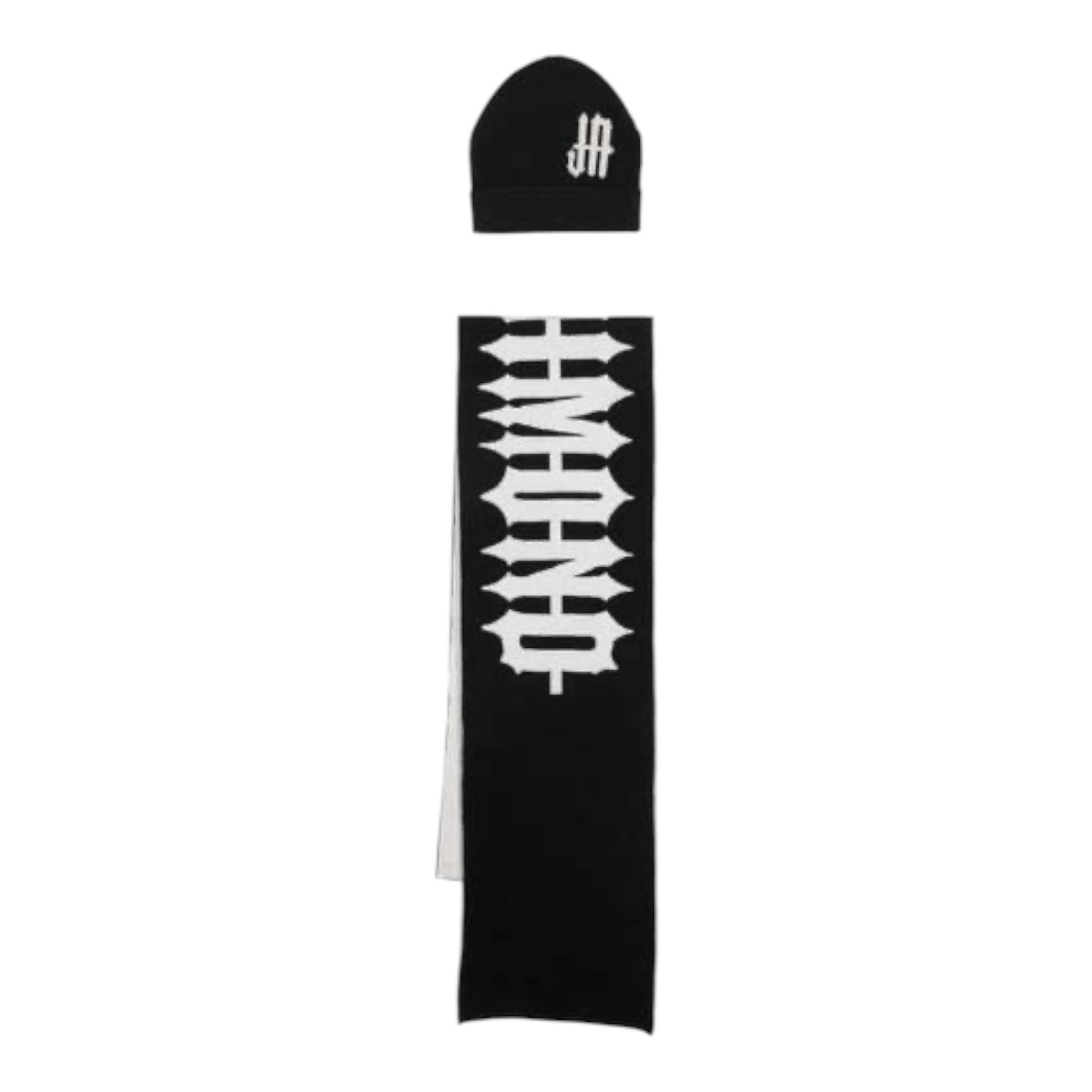 JOHN RICHMOND set sciarpa-cappello tinta unita logato Nero per Bambino RBA24017HS NERO JOHN RICHMOND 