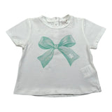 Le Bebe T-Shirt Girocollo Tinta Unita con Stampa per Neonata LBG5887 BIANCO LE BEBE 