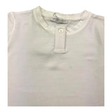 M+E' Solid Color T-Shirt with Buttons White for Newborns