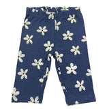 Losan Solid Color Leggings with Blue Floral Print for Baby Girls