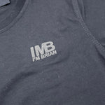 I'M BRIAN t-shirt girocollo tinta unita con logo Nero per Neonato TS3142JX NERO I'M BRIAN 