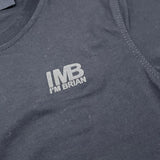 I'M BRIAN t-shirt girocollo tinta unita con logo Nero per Neonato TS3142JX NERO I'M BRIAN 