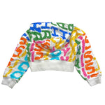 KHRISJOY felpa tinta unita con fantasia Bianco per Bambina KU4A20 BIANCO KHRISJOY 