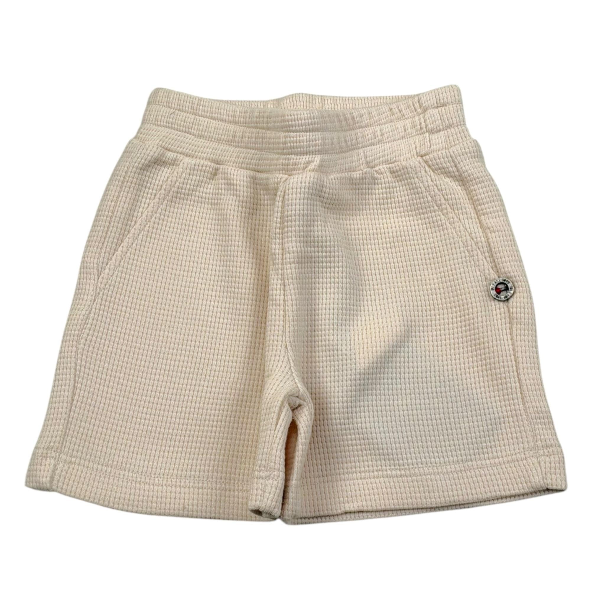 Please Bermuda Tinta Unita con Elastico In Vita per Neonato RE45030B71 BEIGE PLEASE 