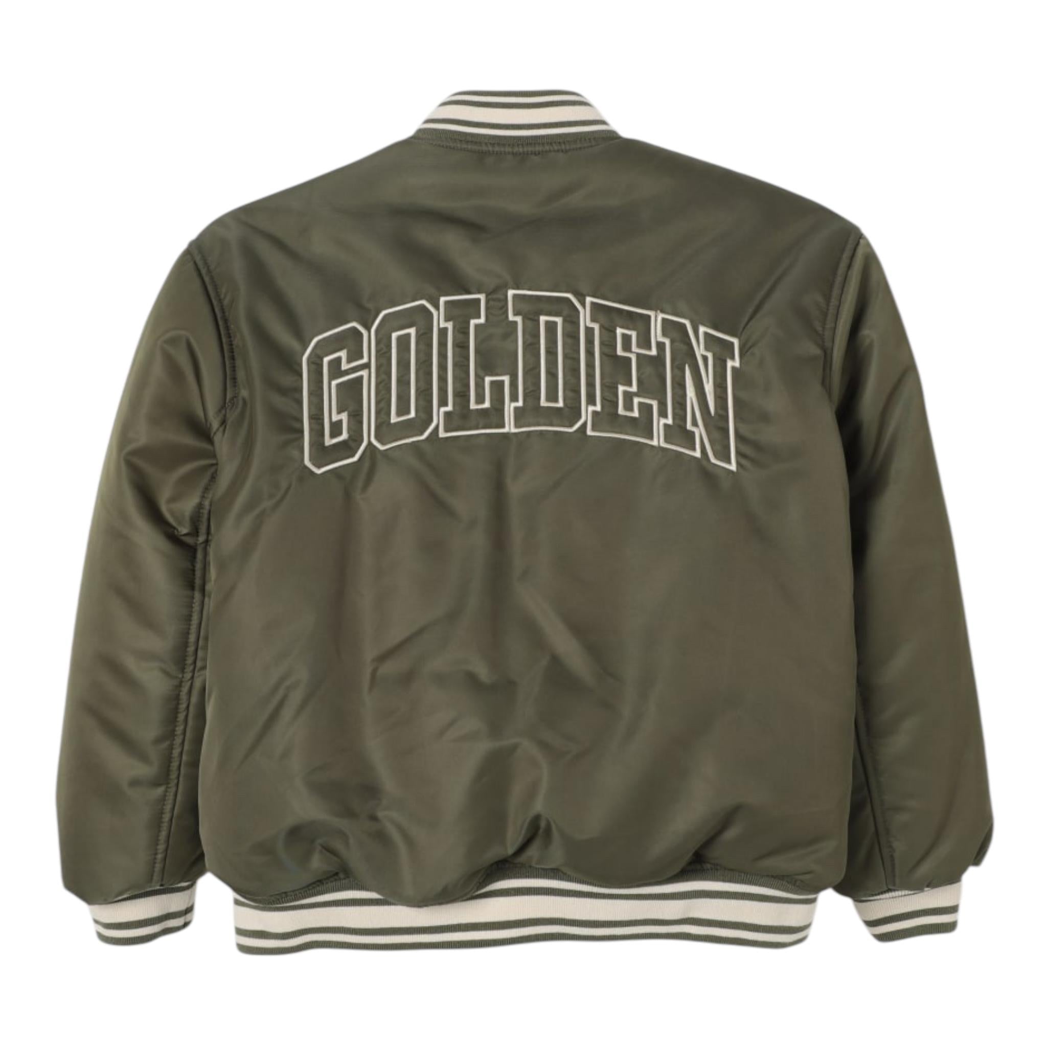 GOLDEN GOOSE giubbino modello bomber tinta unita Verde per Bambino FHIE VERDE GOLDEN GOOSE 