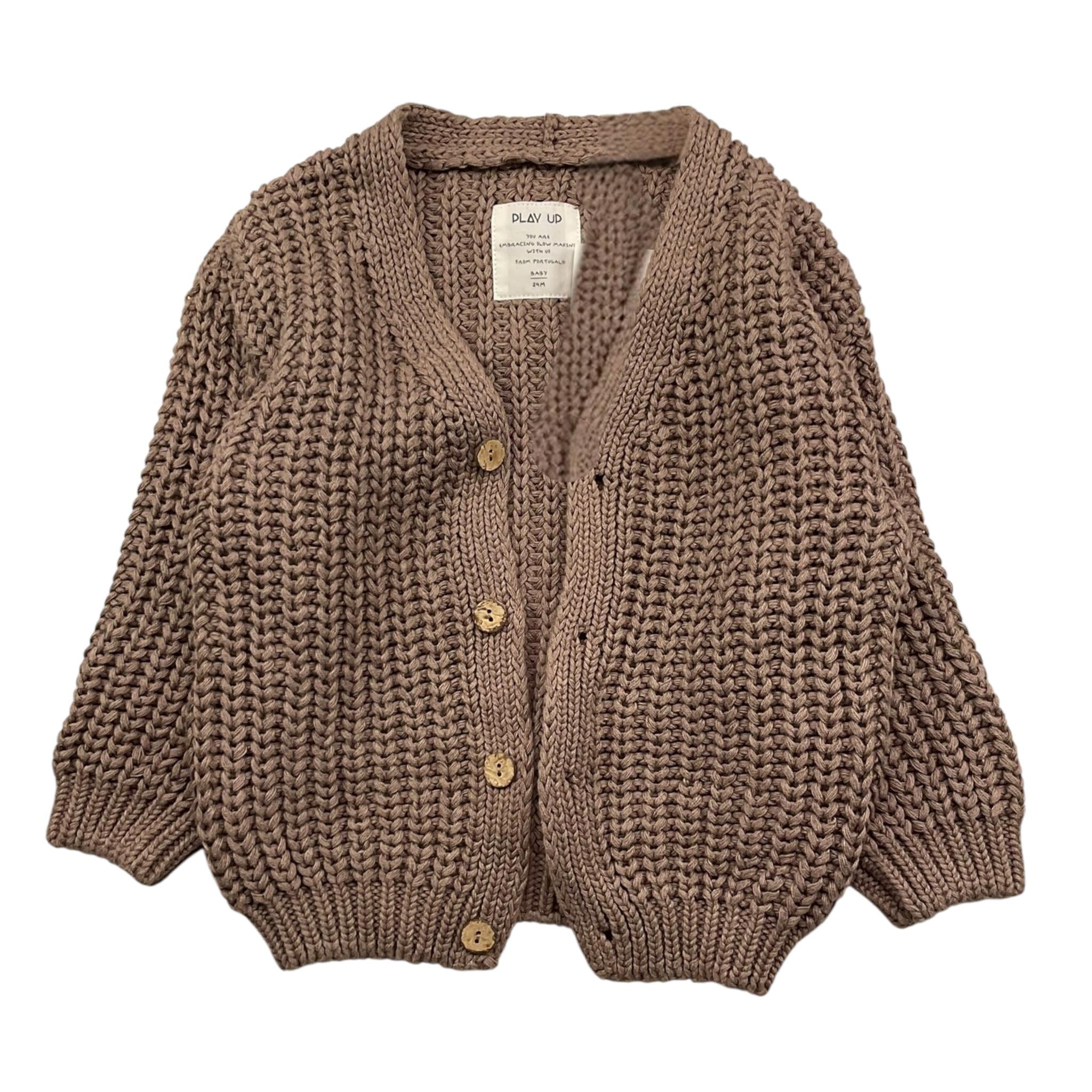 PLAY UP cardigan tinta unita con bottoni Marrone per Bambina PA011AP11404 MARRONE PLAY UP 