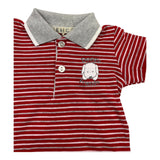 Emc Polo Half Sleeve Striped Pattern Red for Baby