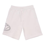 Diesel Bermuda Solid Color Sweatshirt With Logo Print Cream For Boys