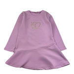LIU JO abito modello felpa tinta unita con stampa Lilla per Bambina KF4023XX LILLA LIU JO 
