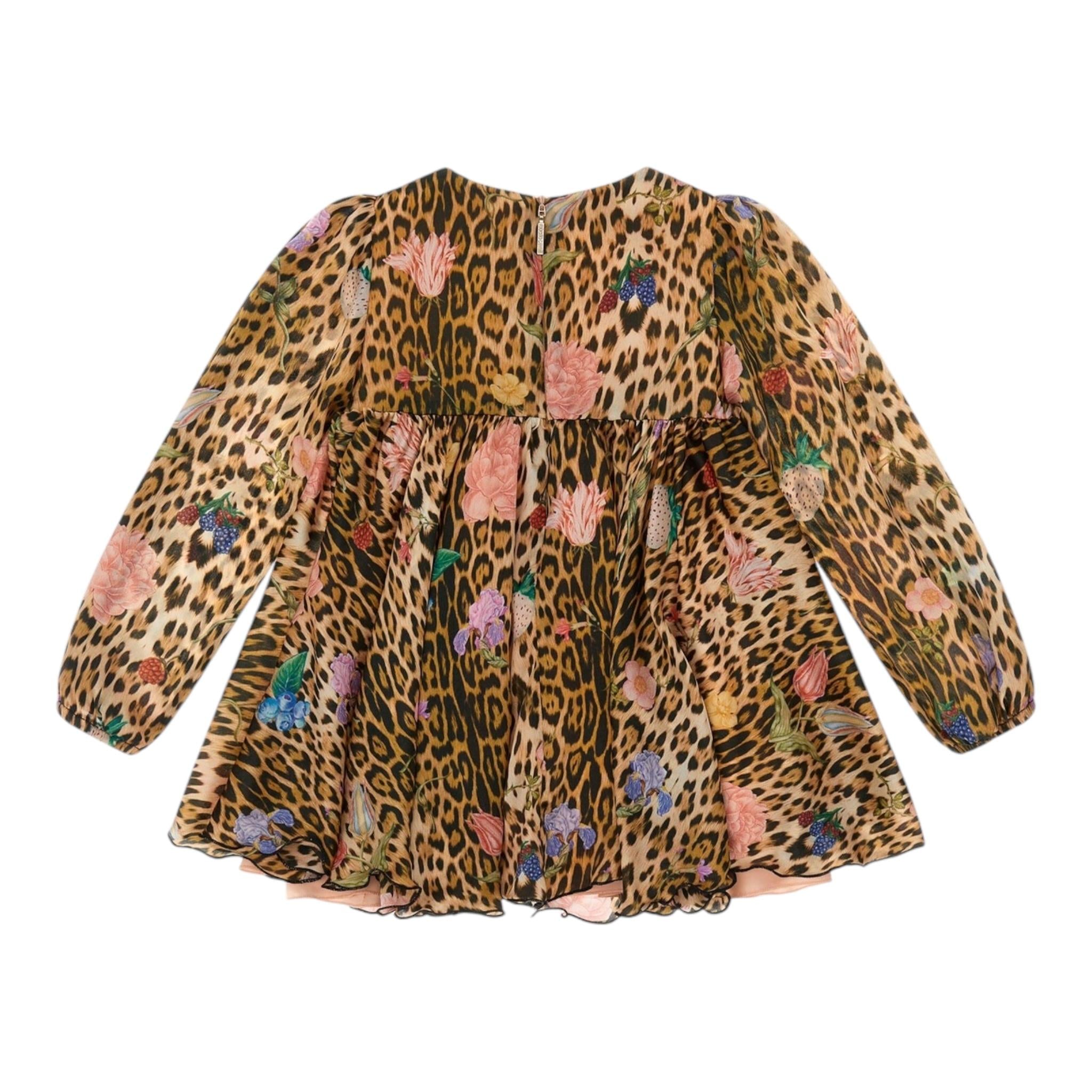 ROBERTO CAVALLI abito manica lunga fantasia maculata Beige per Neonata TJT104 BEIGE ROBERTO CAVALLI 