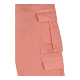 Vicolo Solid Color Cargo Pants With Elastic Waist Peach For Girls
