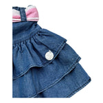 Le Bebe Gonna Tinta Unita con Cinturino per Neonata LBG6417 BLU LE BEBE 