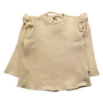 PETIT INDI maglia tinta unita con rouches Panna per Neonata AW24BK5207X PANNA PETIT INDI 