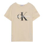 Calvin Klein T-Shirt Tinta Unita con Logo per Neonato IN0IN00001 BEIGE CALVIN KLEIN 