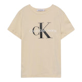 Calvin Klein T-Shirt Tinta Unita con Logo per Neonato IN0IN00001 BEIGE CALVIN KLEIN 