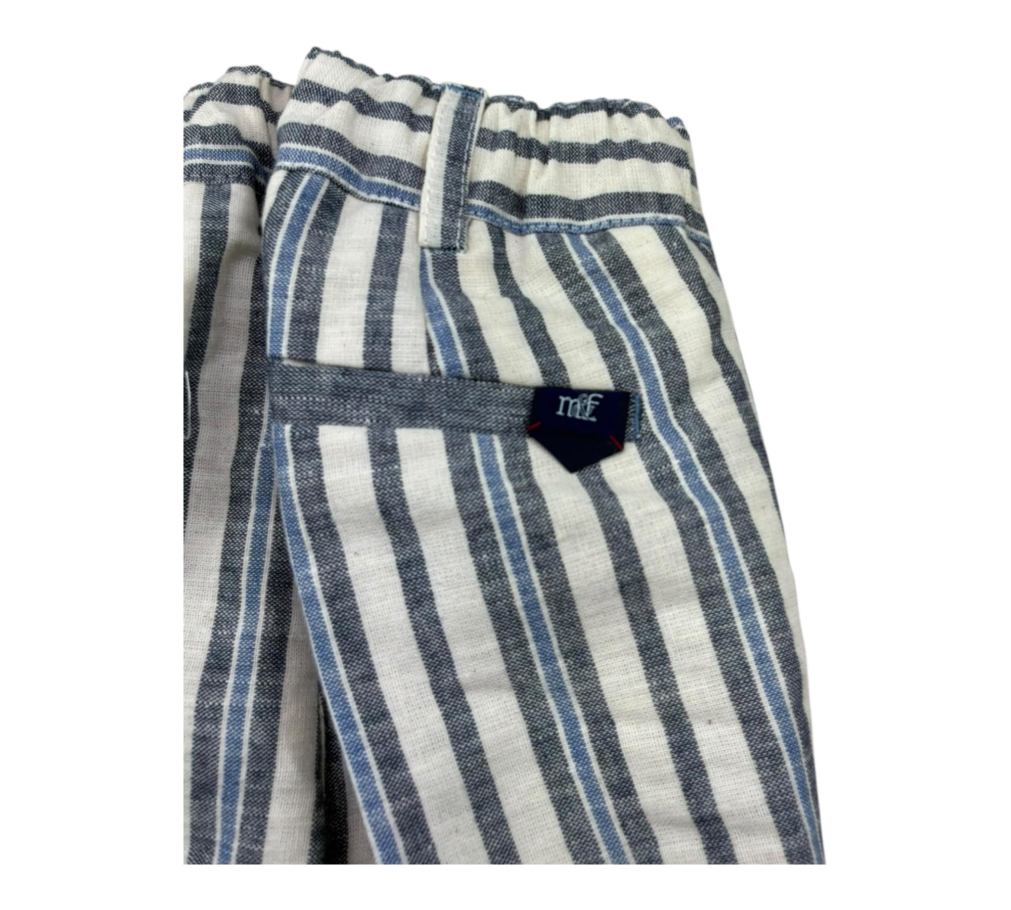 Manuel & Frank Pantalone Fantasia A Righe con Elastico In Vita per Neonato MF1410BN BEIGE MANUEL & FRANK 