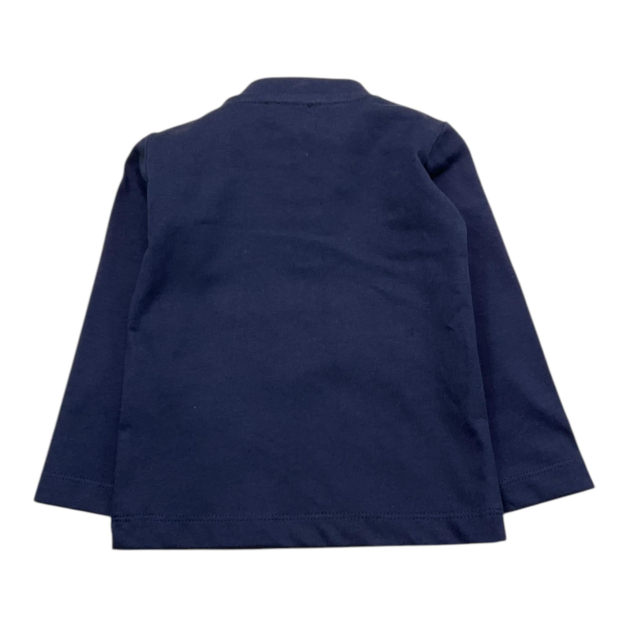 TRUSSARDI shirt girocollo tinta unita con stampa Blu per Neonato TIA25017TS BLU TRUSSARDI 