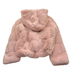 FRANCESCA CONOCI pelliccia tinta unita con zip e cappuccio Rosa per Bambina 2709 ROSA FRANCESCA CONOCI 