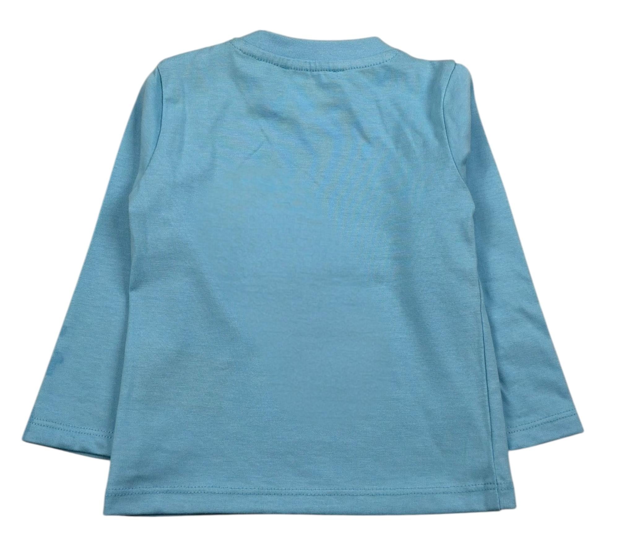 John Richmond Shirt Girocollo Tinta Unita con Logo per Neonato RIP26105TS AZZURRO JOHN RICHMOND 