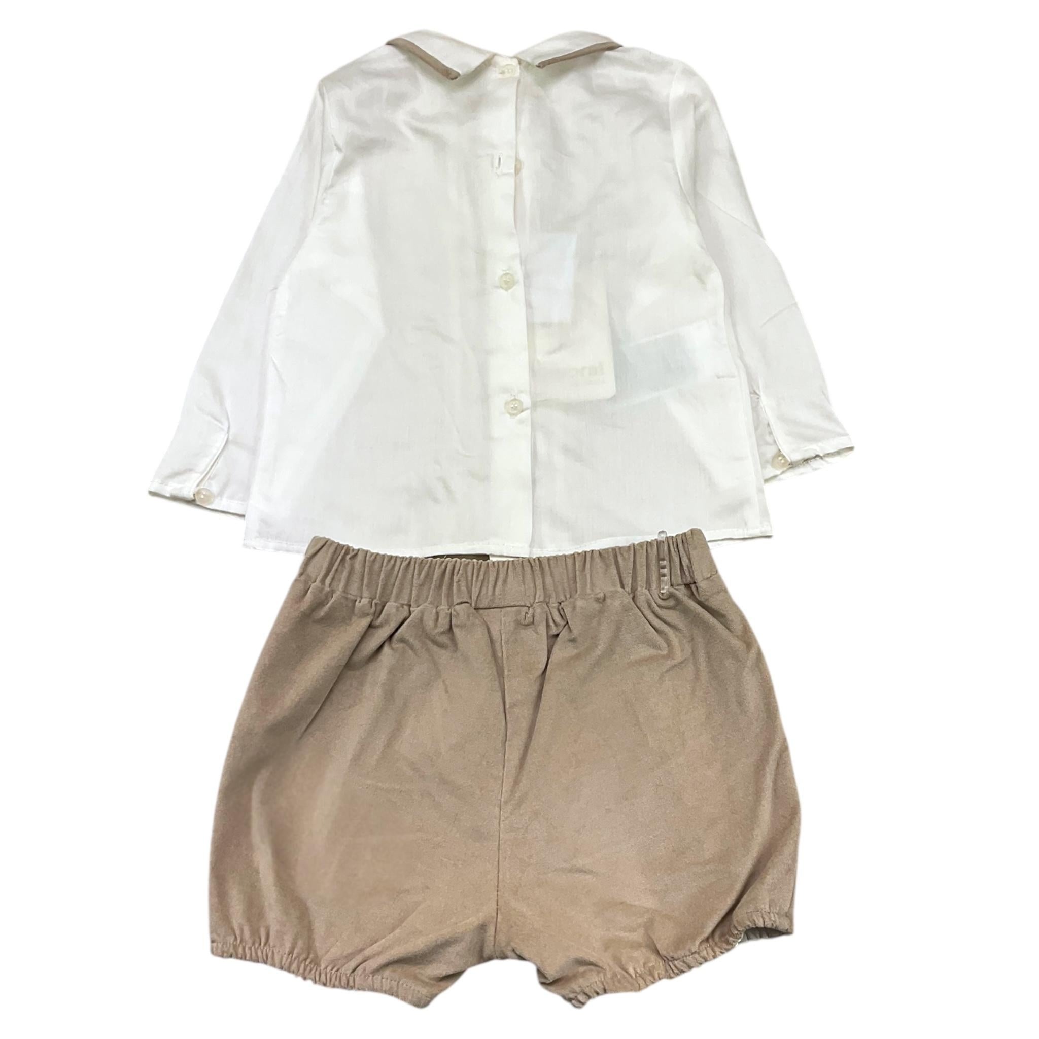 MAYORAL completo 2 pezzi camicia-culotte Bianco/beige per Neonato 2247 BIANCO/BEIGE MAYORAL 