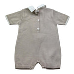 Isabel & Martinez Pagliaccetto Mezza Manica Tinta Unita con Colletto per Neonato IM25N538 BEIGE ISABEL & MARTINEZ 