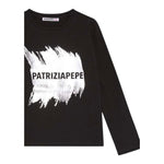 PATRIZIA PEPE shirt girocollo tinta unita con stampa Nero per Bambina 7M0867 NERO PATRIZIA PEPE 