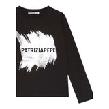 PATRIZIA PEPE shirt girocollo tinta unita con stampa Nero per Bambina 7M0867 NERO PATRIZIA PEPE 