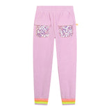 Billieblush Solid Color Elastic Waist Tracksuit Pants Lilac For Girls