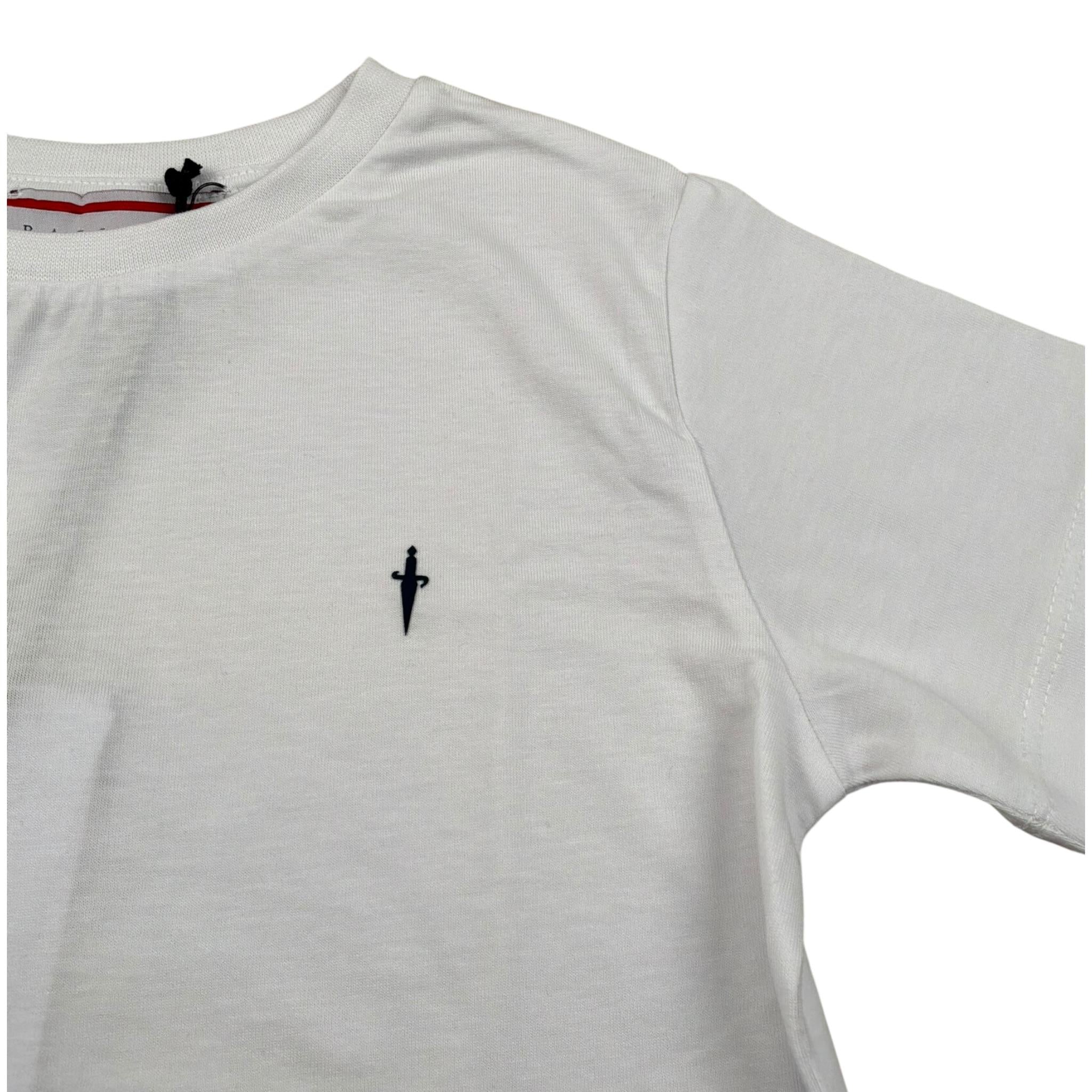 Cesare Paciotti T-Shirt Girocollo tinta unita con Stampa Bianco per Bambino TSP5155BXXX BIANCO CESARE PACIOTTI 