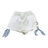 Emilio Pucci Solid Color Tracksuit Shorts With Elastic Waist White For Girls