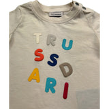 Trussardi T-Shirt Girocollo Tinta Unita con Stampe per Neonato TIP26070TS BEIGE TRUSSARDI 