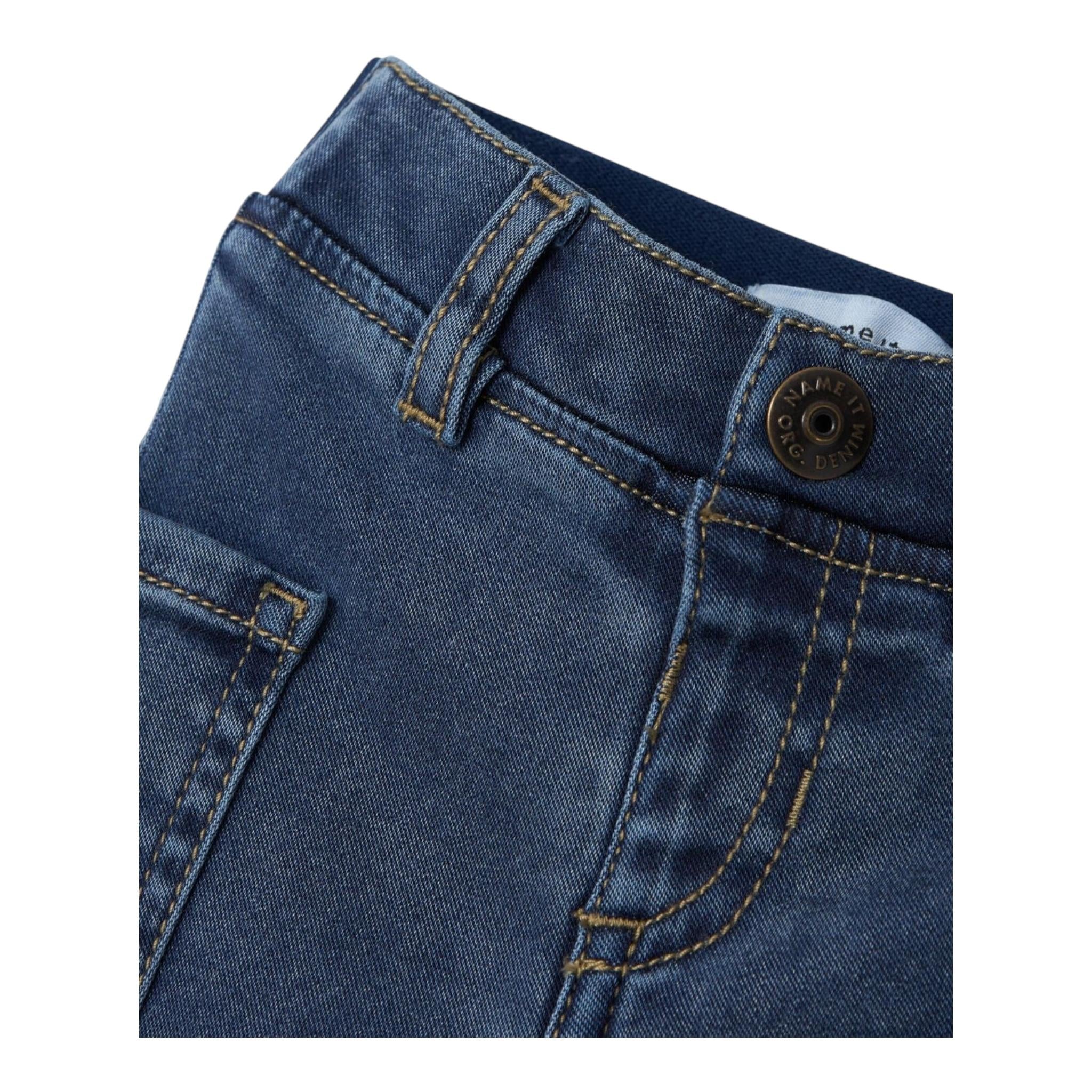 NAME.IT jeans elasticizzato tinta unita Blu per Neonato 13233277 BLU NAME.IT 